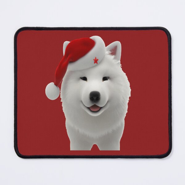 Item preview, Festive Cute Cartoon Style Samoyed Dog With Santa Hat designed and sold by taiche.