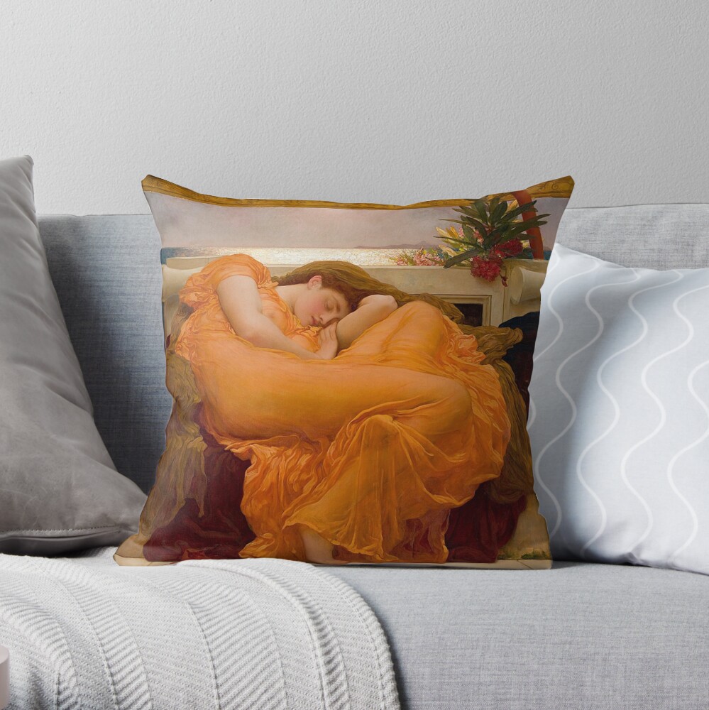Flaming June Frederic Lord Leighton Throw Blanket By Bestpaintings Redbubble