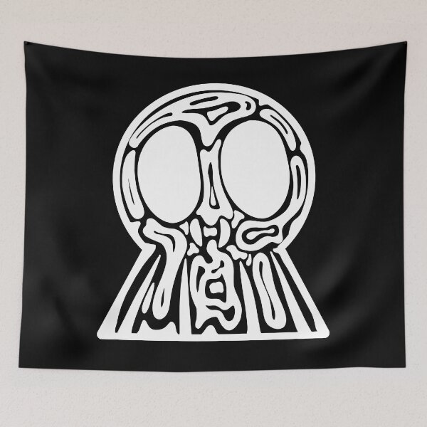 Item preview, Tribal Skull- Black Fill - Trippy Skull designed and sold by mikeymadness.