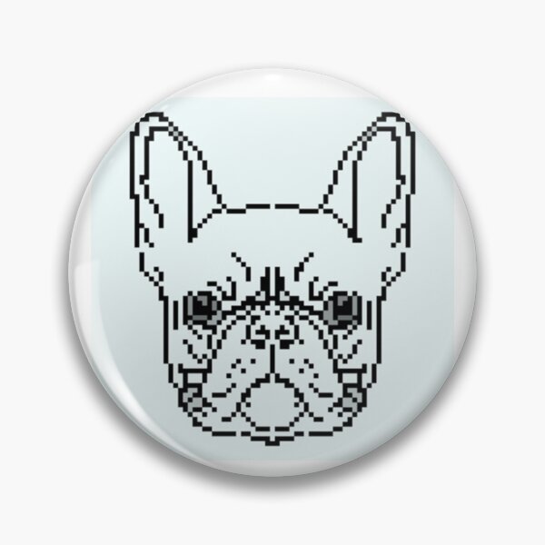 Artikelvorschau, Bulldoggenmaulkorb im Pixel-Stil entworfen und verkauft von UnderTheLantern.