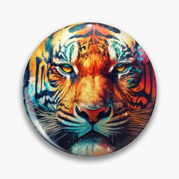 Item preview, Tiger paint splatter painting graffiti designed and sold by LifezArt.