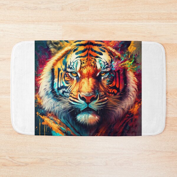 Item preview, Tiger paint splatter painting graffiti designed and sold by LifezArt.