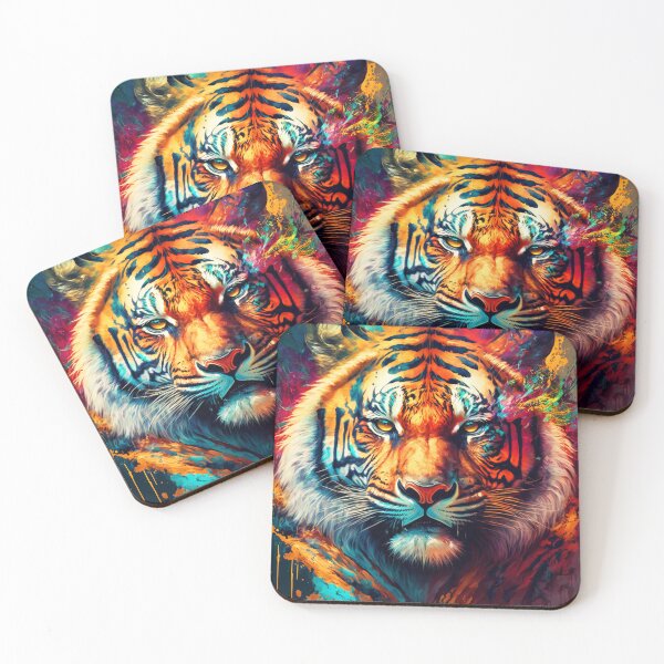 Item preview, Tiger paint splatter painting graffiti designed and sold by LifezArt.