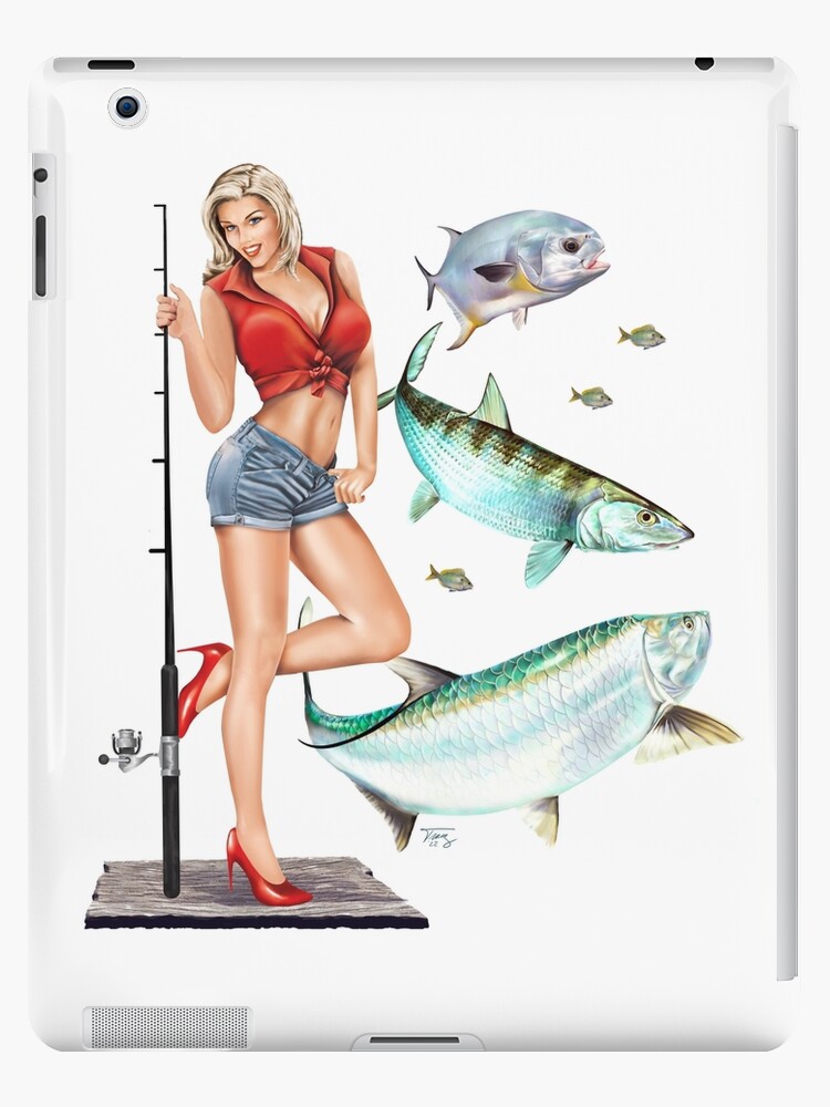 Fishing Pinup Girl - Tarpon-Permit-Bonefish iPad Case & Skin for Sale by  Mary Tracy