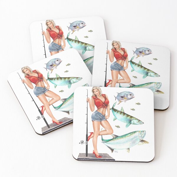 Item preview, Fishing Pinup Girl - Tarpon-Permit-Bonefish designed and sold by Color4Nature.