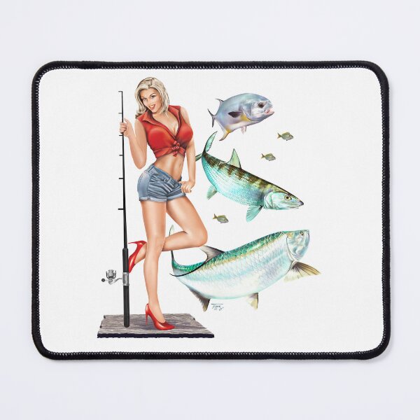 Item preview, Fishing Pinup Girl - Tarpon-Permit-Bonefish designed and sold by Color4Nature.