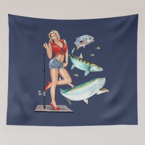 Item preview, Fishing Pinup Girl - Tarpon-Permit-Bonefish designed and sold by Color4Nature.