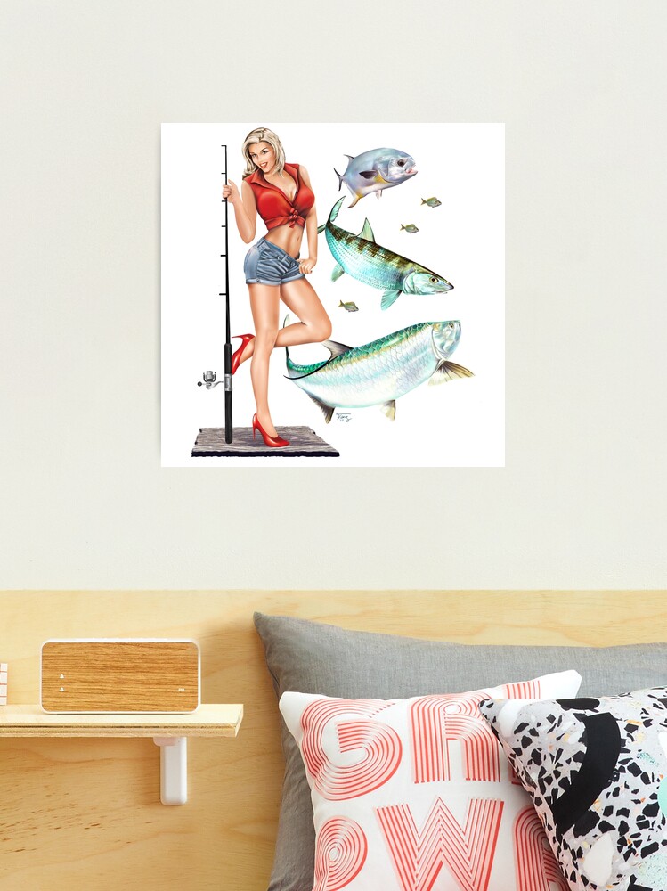 Fishing Pinup Girl - Tarpon-Permit-Bonefish Photographic Print for Sale by  Mary Tracy