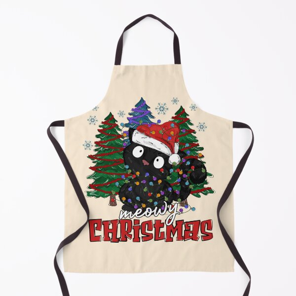 Item preview, Black Santa Cat Tangled Up in Lights Christmas Santa-Meowy Christmas designed and sold by Mala Rock ⭐⭐⭐⭐⭐.