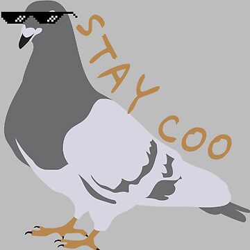 Stay Coo Funny Pigeon Bird Wearing Sunglasses T-Shirt