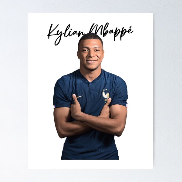 Affiche Mbappé - PSG - Brillant de haute qualité - Convient pour l