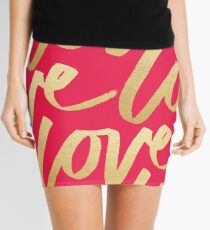Love Gold Pink Mini Skirt