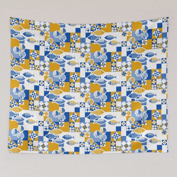Item preview, Sea and tiles designed and sold by pakanta.