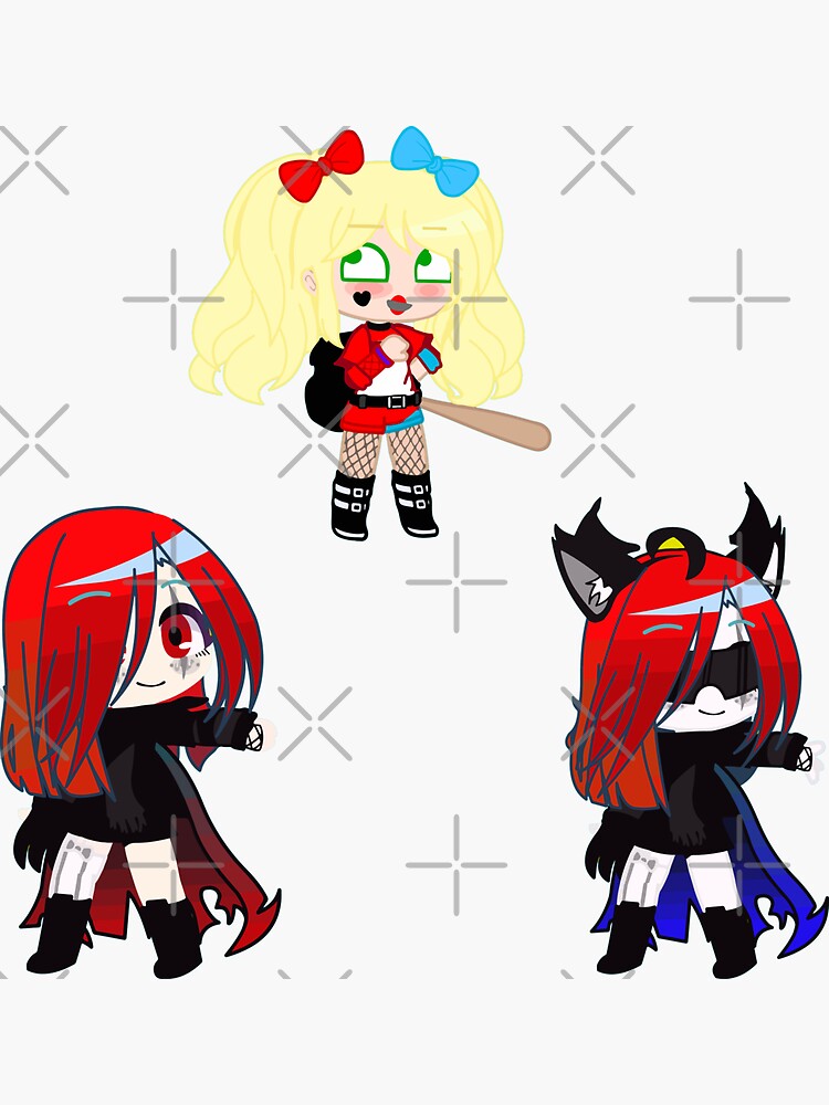 Tripack Oc rebel friends Gacha club. Rebel Girls Gacha life - Gacha Club  Dolls - Gacha Girls Sticker by gachanime