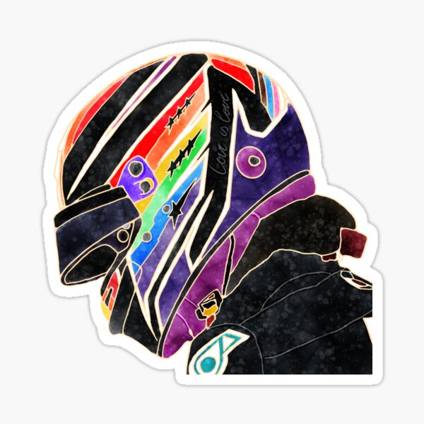 "Lewis Hamilton Pride Helmet (V1)" Sticker for Sale by thewelshfangirl