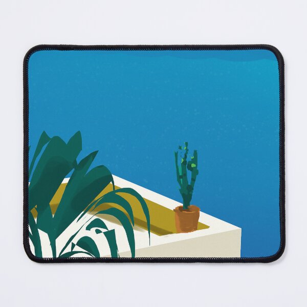 Item preview, a landscape with an ocean and potted plants designed and sold by kimbongjune.