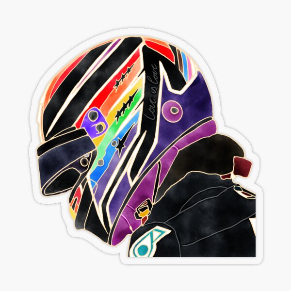 Lewis Hamilton Pride Helmet (V4) Transparent Sticker
