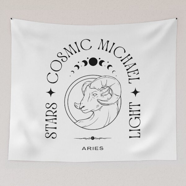 Item preview, MICHAEL NAME: MICHAEL ZODIAC SIGN ARIES DESIGN. designed and sold by AlexRelax.