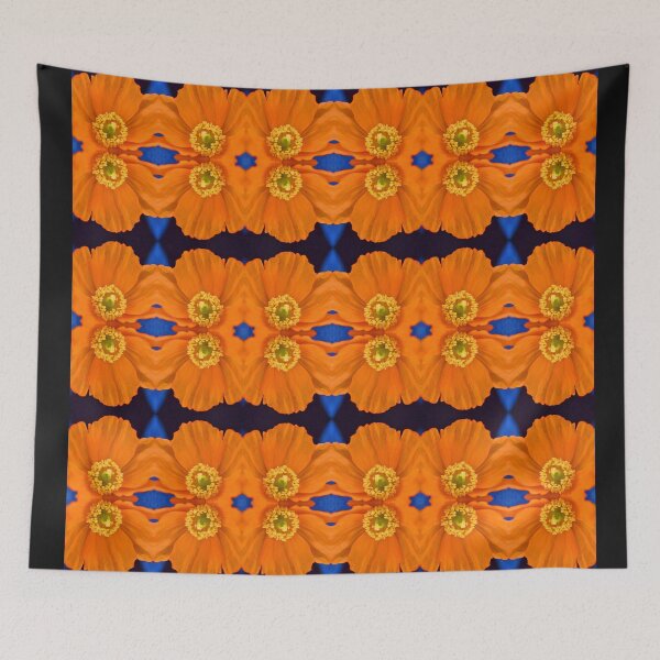 Item preview, Orange Poppy Motif (VNS.10) designed and sold by Katrina Morgan.