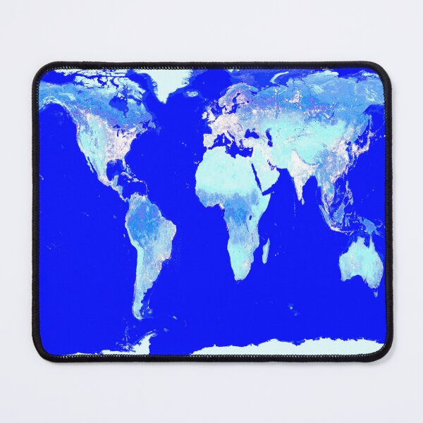 Item preview, World Map Blue Turquoise Aqua designed and sold by 2sweetsDesign.