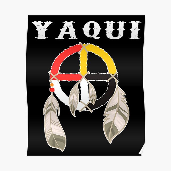 Yaqui Pride Tribe Native American Indian Buffalo Yoeme Uto Mens Back Print  T-shirt