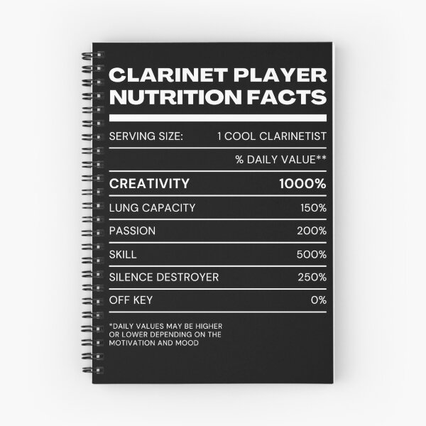 Item preview, Clarinet Player Nutrition Facts designed and sold by weirdrelatives.