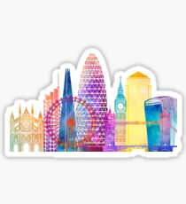London landmarks watercolor poster Sticker