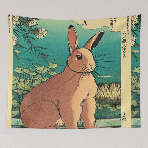 Item preview, Just A Vintage Bunny Rabbit Drawing with Cute Eyes designed and sold by wigobun.
