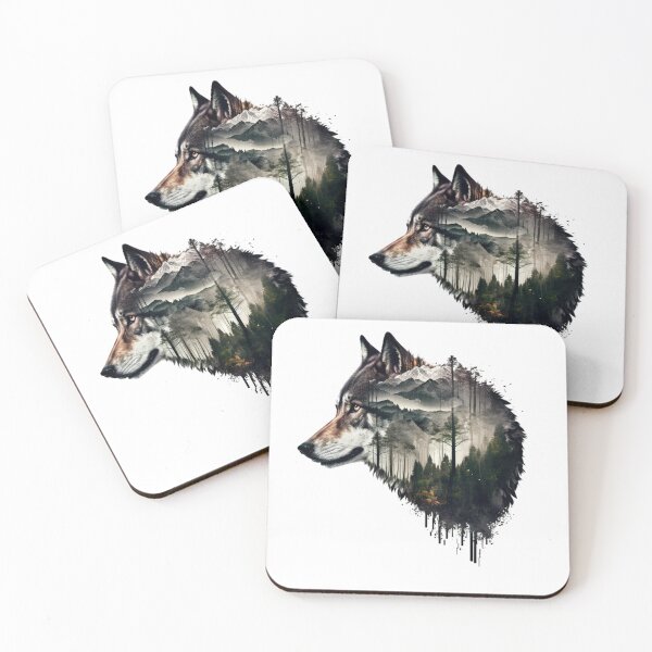 Item preview, Double exposure wolf designed and sold by Mirochan80.