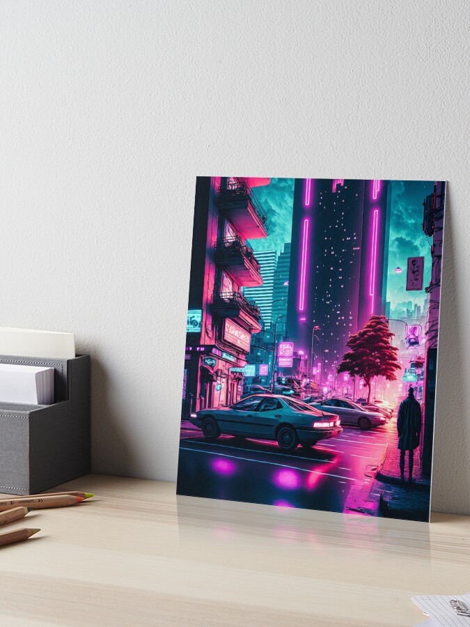 Retrowave Synthwave 80s Design For The Eighties Music Lovers | Art Board  Print
