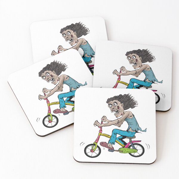Item preview, zombie riding bicycle designed and sold by snowgirlshop.