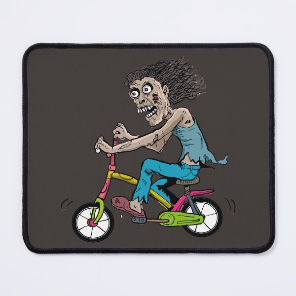 Item preview, zombie riding bicycle designed and sold by snowgirlshop.