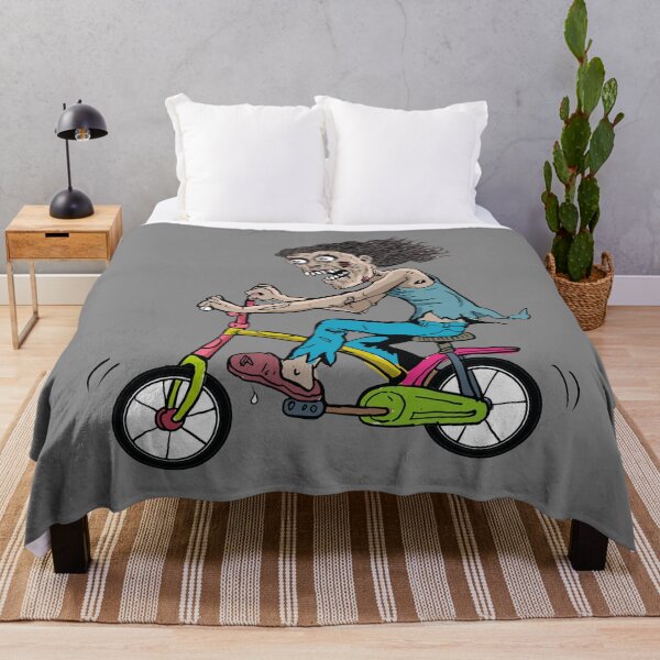 Item preview, zombie riding bicycle designed and sold by snowgirlshop.