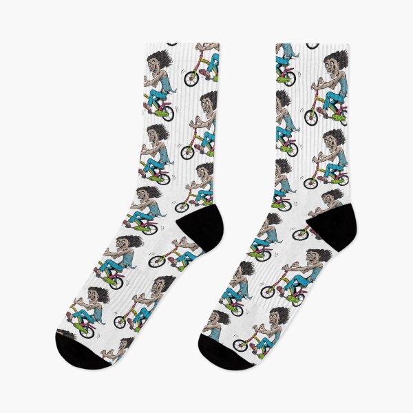 Item preview, zombie riding bicycle designed and sold by snowgirlshop.