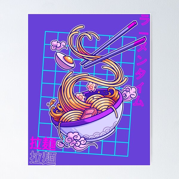 Item preview, Aesthetic Ramen Vaporwave designed and sold by Sudutcipta.