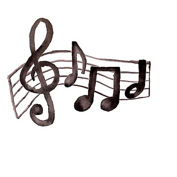 Artwork thumbnail, Watercolor Music Notes by Harpley Design Studio