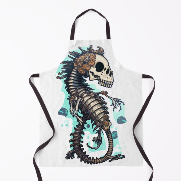Item preview, Skeleton SeaHorse Spooky Chibli Sticker designed and sold by Itis-Whatitis.