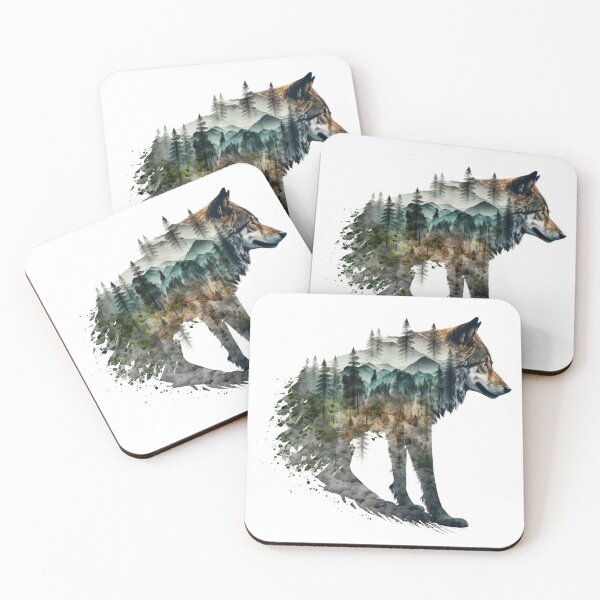 Item preview, Double exposure wolf designed and sold by Mirochan80.