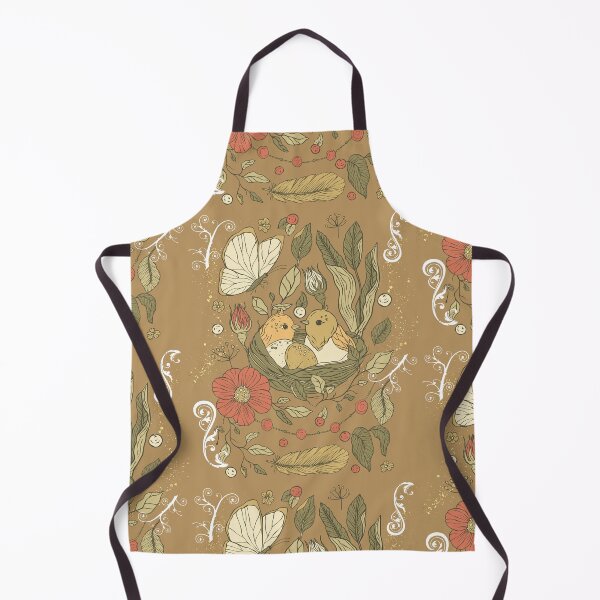 Item preview, Beige Pastel Birds & Butterflies Color Illustration Design designed and sold by EarthArtDesigns.