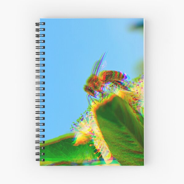 Item preview, Psychedelic Bee on White Flowers  designed and sold by Stonio.