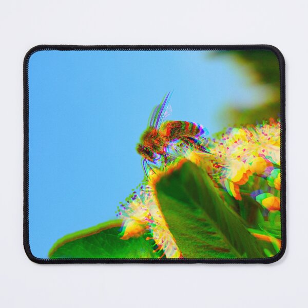 Item preview, Psychedelic Bee on White Flowers designed and sold by Stonio.