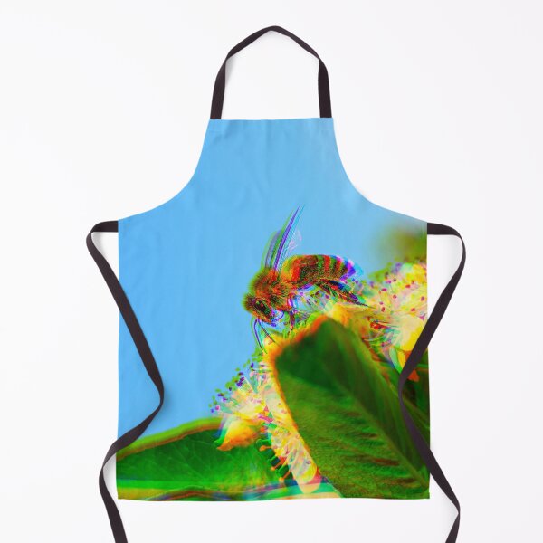 Item preview, Psychedelic Bee on White Flowers designed and sold by Stonio.