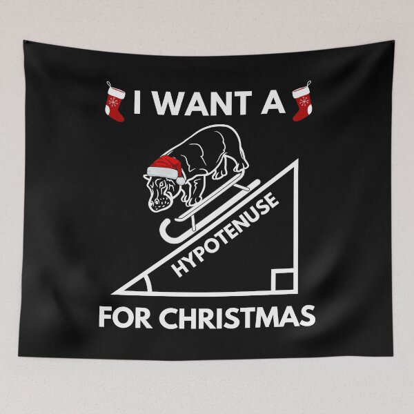 Item preview, I Want A Hypotenuse For Christmas - Math Ugly Sweater, Ugly Christmas Sweater Mathematics, Math Holiday Party, Xmas Math, Math Nerd Christmas designed and sold by jadedscientist.