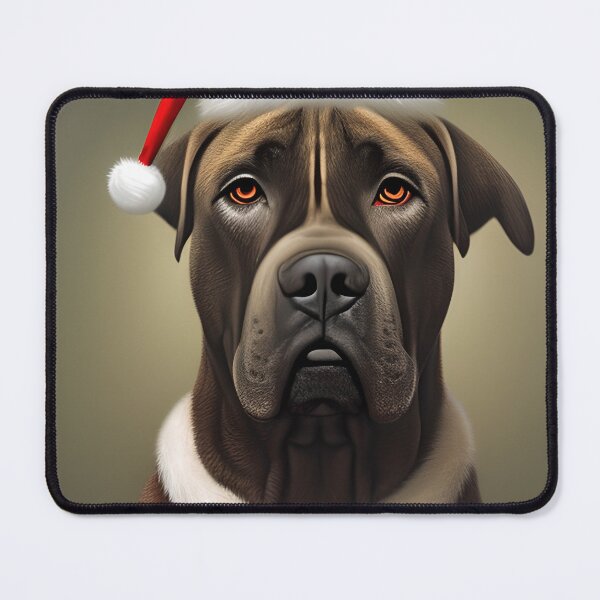 Item preview, Christmas Boerboel Wearing A Santa Hat designed and sold by ZenEverAI.