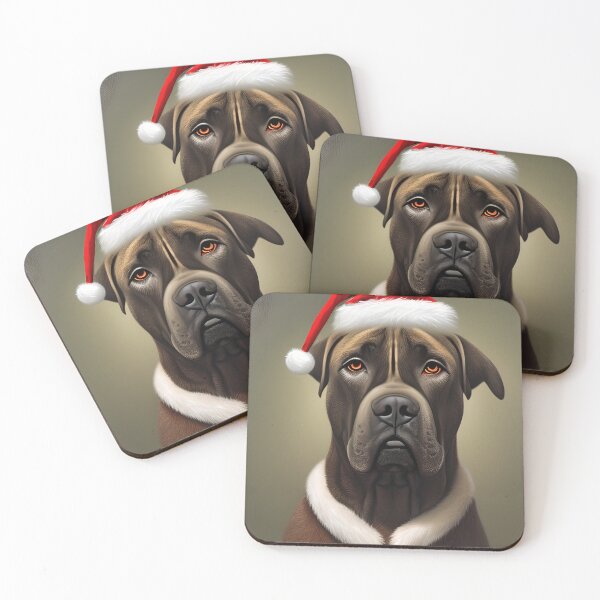 Item preview, Christmas Boerboel Wearing A Santa Hat designed and sold by ZenEverAI.