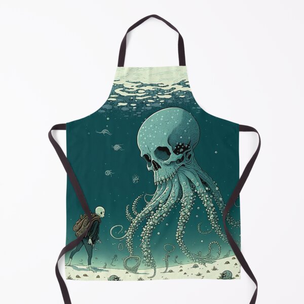 Item preview, Octopus Skeleton Skull Fantasy Underwater Spooky designed and sold by Itis-Whatitis.