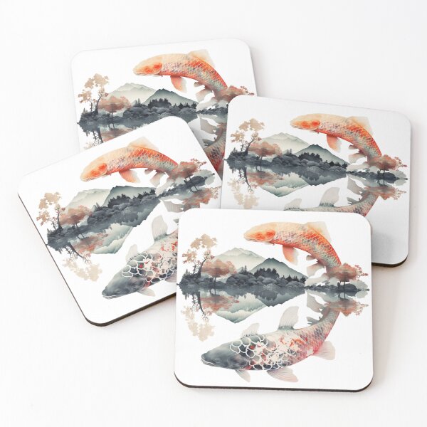 Item preview, Double exposure japanese koi designed and sold by Mirochan80.