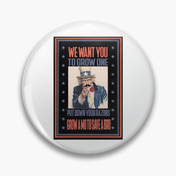 Item preview, uncle sam grow a mo to save a bro, retro style, funny movember    designed and sold by emerypeterson11.