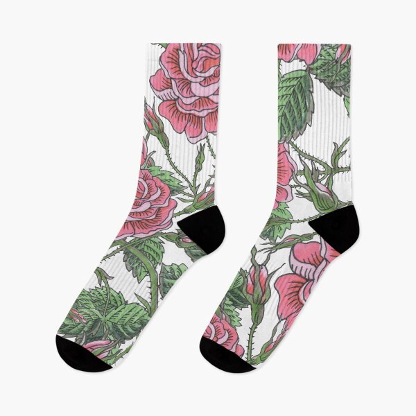 Item preview, Watercolor Pale Pink Rose Flowers Pattern On Vintage White designed and sold by Irina Sztukowski.