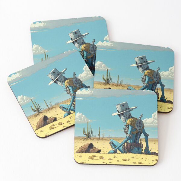 Item preview, Robot Cowboy sitting in the desert designed and sold by Itis-Whatitis.